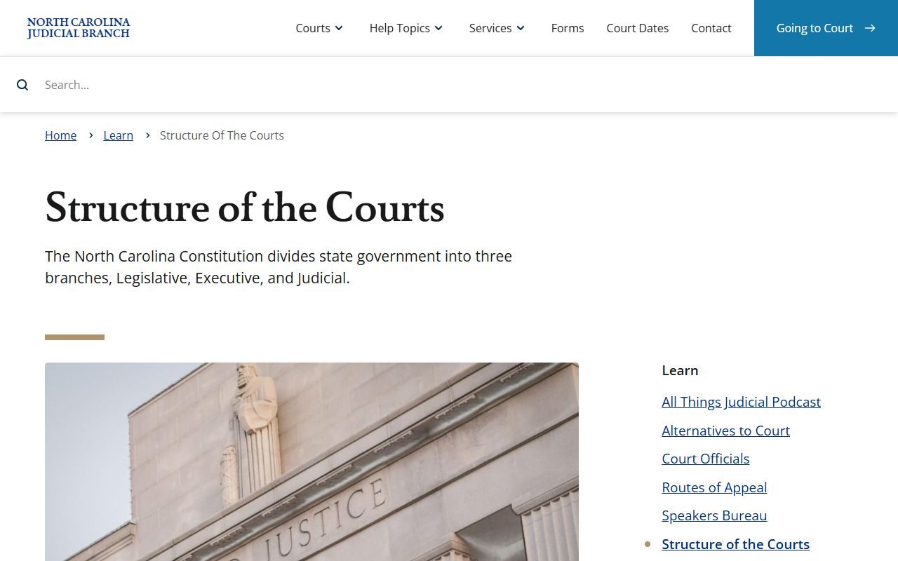 Union County court dockets North Carolina court structure