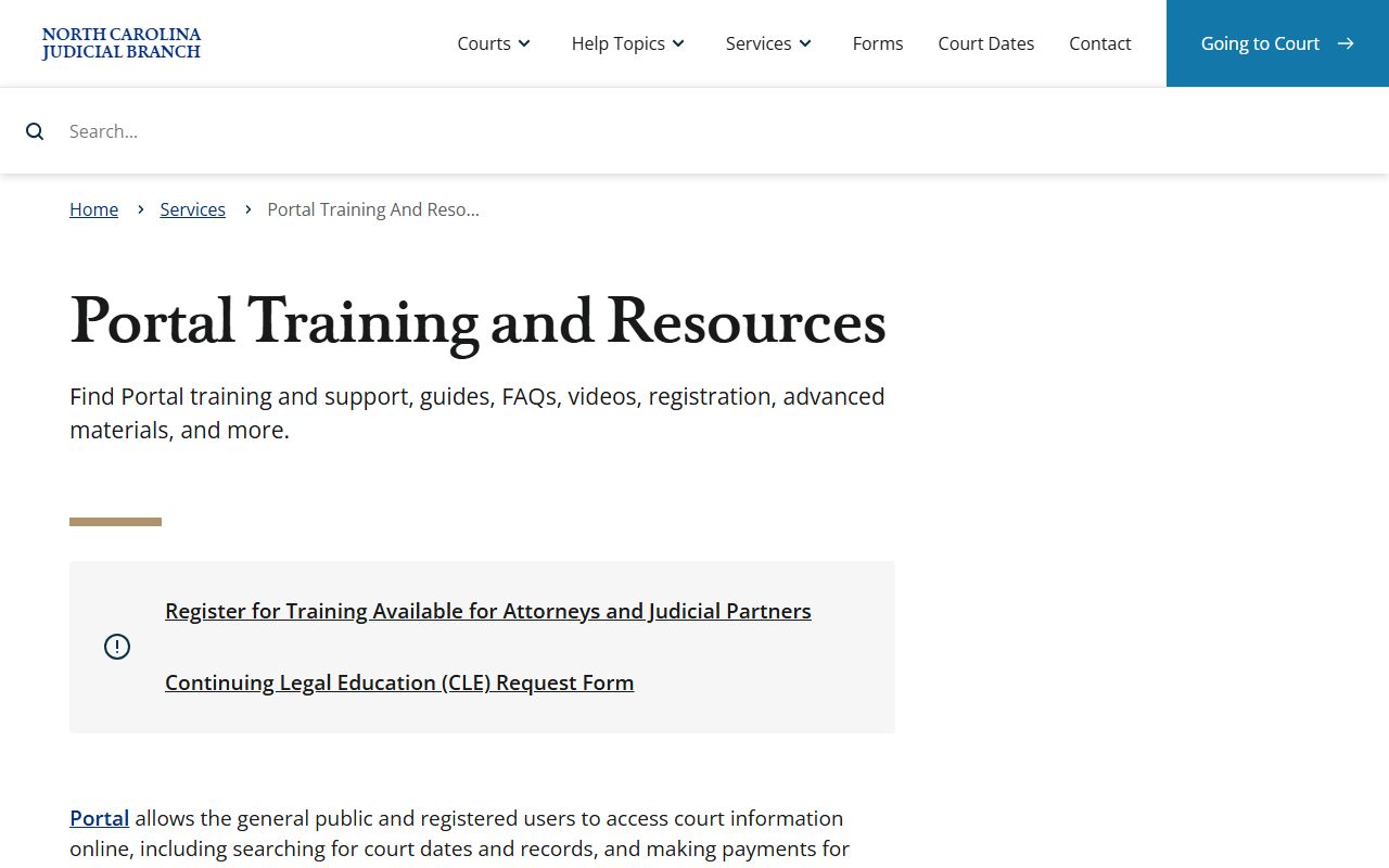 Union County court records portal training resources