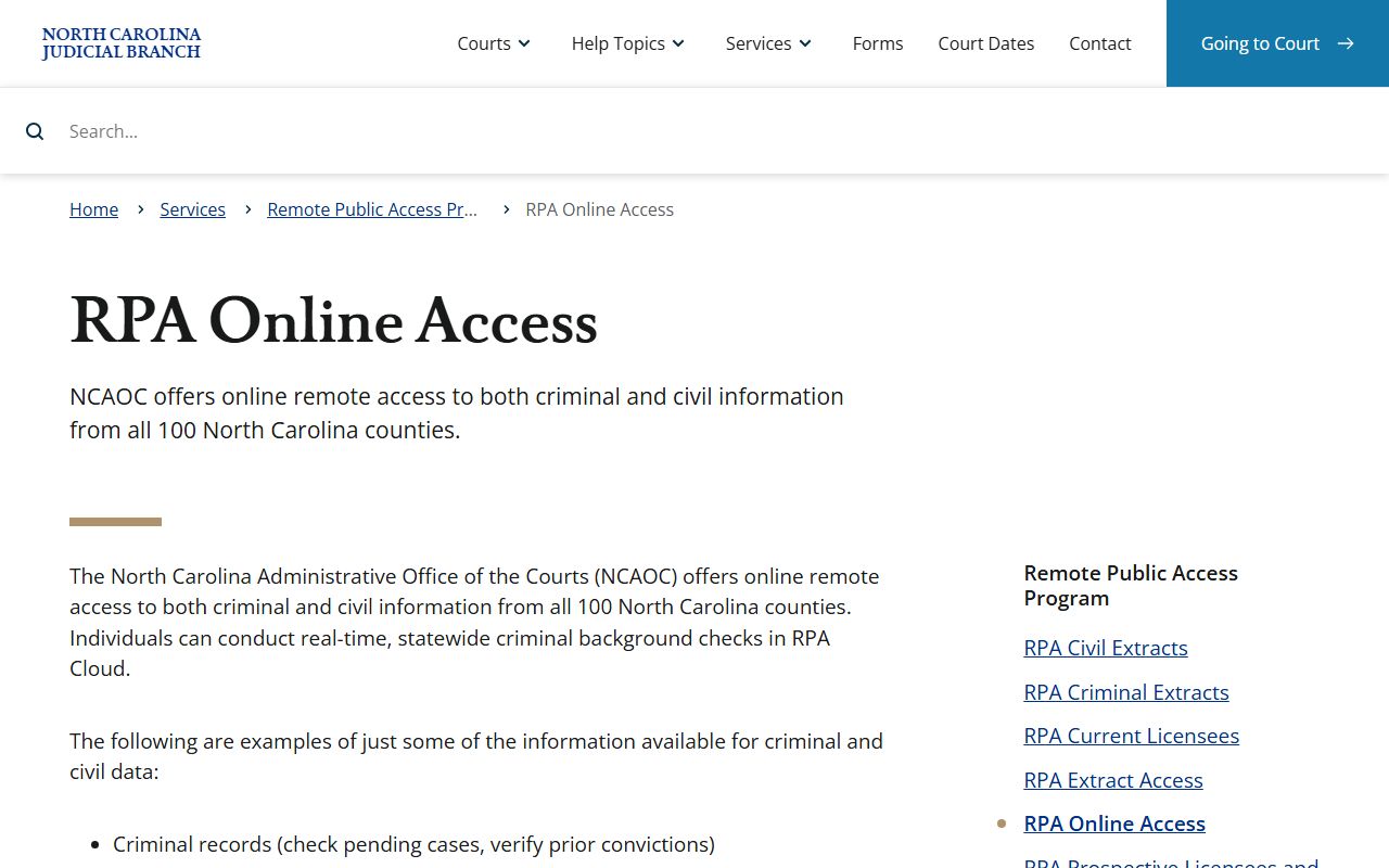 Union County court records remote public access program