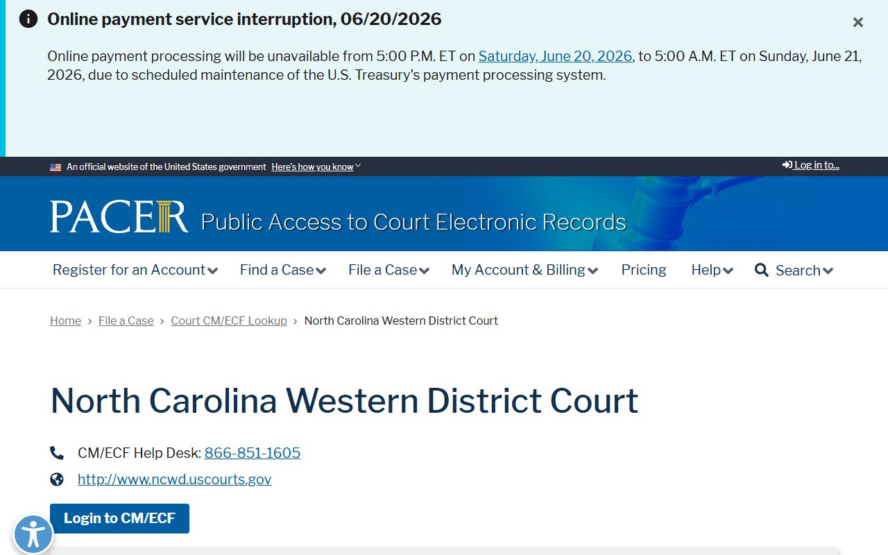 Union County District Court records PACER federal lookup