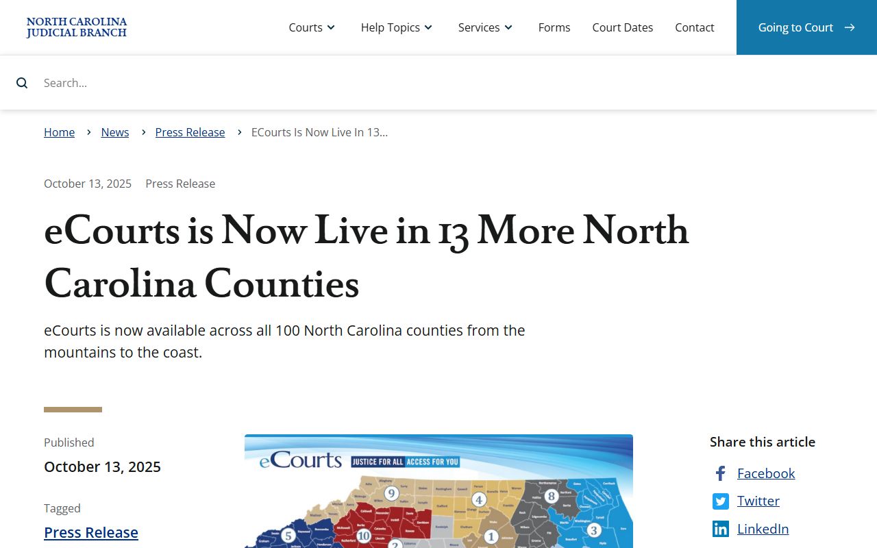 Union County Court records eCourts rollout news