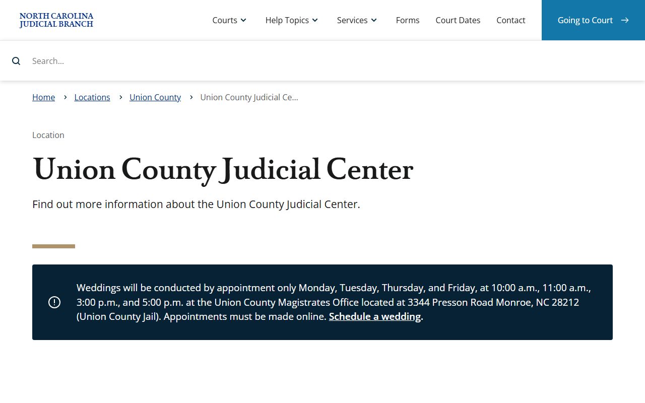 Union County Court records Union County Judicial Center
