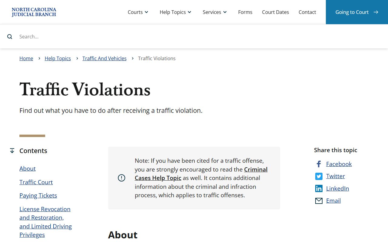 Union County traffic court records traffic violations help topic